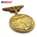 Oem Medal Maker Venta al por mayor baratos 3D Marathon Sports Metal Medalla de oro Keys